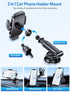 Ultra-Stable Cell Phone Holder for Car, Universal Hands-Free Mount for Dashboard Windshield Air Vent, Compatible with