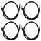 BTFO 4pcs DC5521 Power Pigtails Cables, 16AWG 36V 5.5 x 2.1mm DC Male