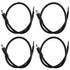 BTFO 4pcs DC5521 Power Pigtails Cables, 16AWG 36V 5.5 x 2.1mm DC Male