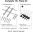 SNLxStudioz 303 4 1"-4.3" (25-110mm) Lens Spanner Wrench Kit with Suction Cup Tool - Stainless Steel Anti-Magnetic