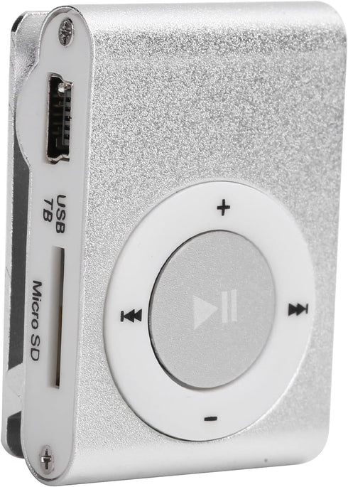 Mxzzand MP3 Player with Bluetooth, Portable Music Player Mini MP3 Back Clip Player, Durable with Memory Card and Cable,