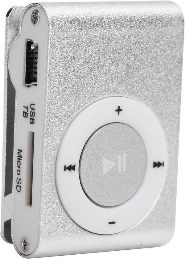 Mxzzand MP3 Player with Bluetooth, Portable Music Player Mini MP3 Back Clip Player, Durable with Memory Card and Cable,
