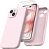 ORNARTO iPhone 15 Case - Pink Shockproof Waterproof Liquid Silicone with Screen Protectors, Full Cover for 6.1 inch.