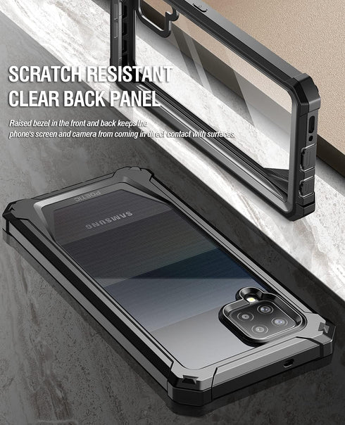 Poetic Guardian Case for Samsung Galaxy A42 5G, Black/Clear Full Body Hybrid Shockproof Case with Screen Protector