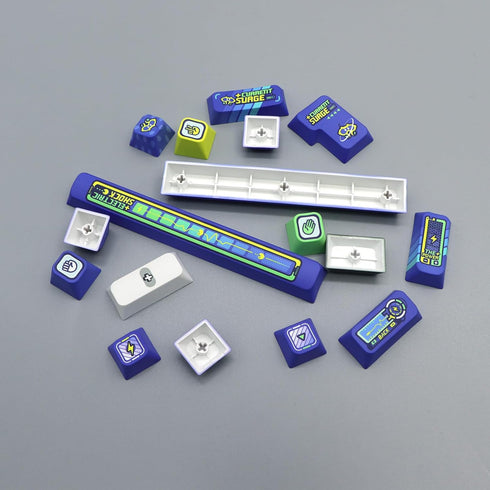 JSJT PBT Keycaps, 154 Keys Custom Keycaps, JSA Profile, Power Loading Themed Keycap Set for Cherry MX Switches