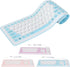 103 Keys Foldable Silicone Keyboard, Wired USB Waterproof Rollup Keyboard for PC Laptops (Blue)