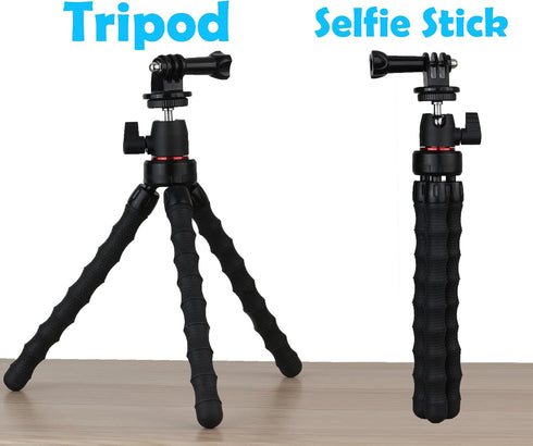 Hocoder 13, 12, 11,10, 9 360 Flexible Camera Tripod Compatible with GoPro Hero Bendable Tripod Rotation Mount Stand
