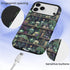 Akinmi 17 17 Case for iPhone Pro,Skeleton Bookshelf Flowers Exquisitely Pattern Double Protective Phone Cover Cases