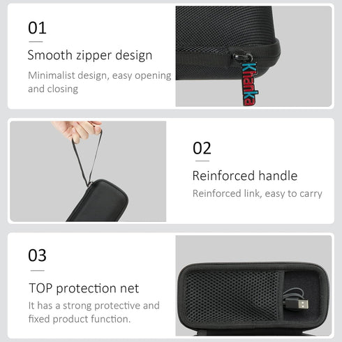 khanka Hard Travel Case for Sonos Roam 2, Replacement for Portable Smart Bluetooth Speaker, Inside Black