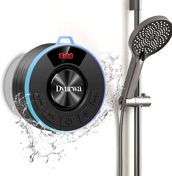 Dyurwa Portable Shower Speaker Loud Clear Sound with Suction Cup