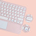 Wireless Bluetooth Keyboard with Touchpad - 10 Inch Round Key Wireless Keyboard, Rechargeable Ultra Slim Portable