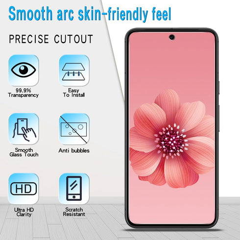 Slanku [3+3 Pack Tempered Glass Privacy Screen Protector for Google Pixel 8A with 3 Pack Camera Lens Protector,