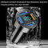 4 Ports USB Car Charger, 66W Super Fast Charging with QC 3.0, PD 20W, USB 2.4A Adapter, LED Voltmeter, Auto Cigarette