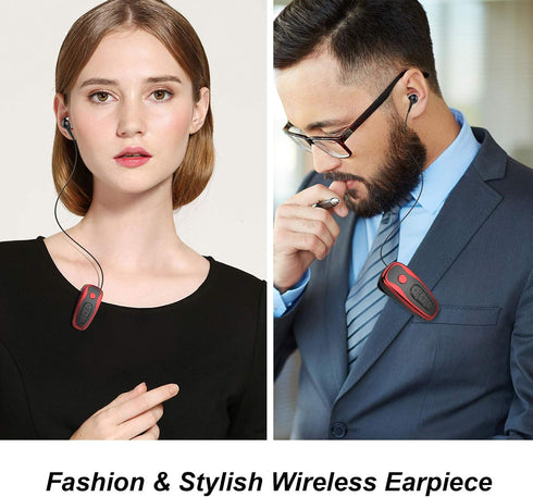 Retractable Wireless Headset, Wireless Headphones for Business Office, Driver Earbud with Clip, Retractable Noise