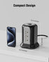 SUPERDANNY Power Strip Tower Surge Protector, Black Desktop Charging Station with 10 Ft Extension Cord, 9 Outlets