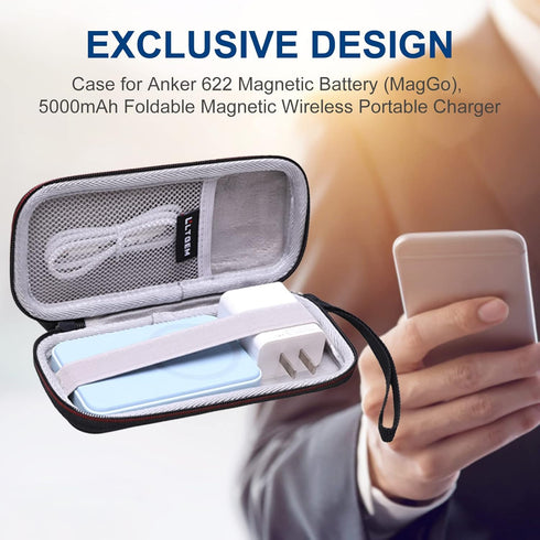 LTGEM EVA Case for Anker 622 623 Magnetic Battery and Apple MagSafe Battery Pack, Power Bank Storage Holder