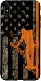 iPhone XS Max Camouflage Case, Bow Hunting Tree Stand Deer Hunter American Flag