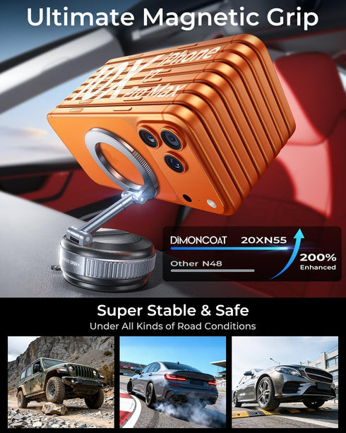 DIMONCOAT 2026 Car119+LBS 360 17 S26 Upgraded Vacuum Magnetic Phone Holders for Your Strongest Suction for Magsafe Car