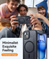CANSHN Magnetic iPhone 15 Case, Shockproof Protective Cover with Full Camera Protection, Translucent Matte, Black