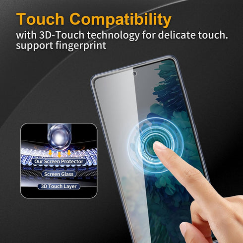3 Pack Privacy Screen Protector for Samsung Galaxy S20 FE, Anti Spy Tempered Glass, 9H Hardness, Bubble Free,
