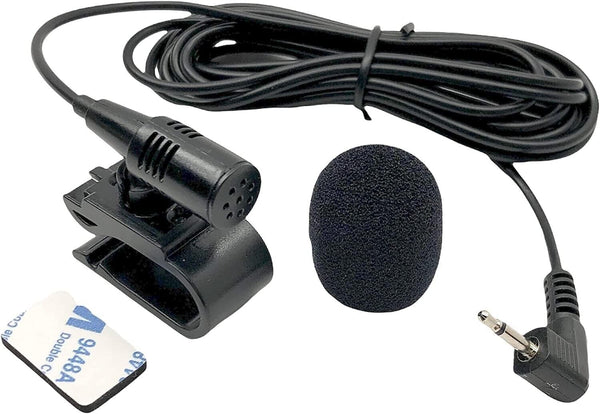 3.5mm External Microphone Assembly for Car Vehicle Head Unit, Bluetooth Enabled Audio Stereo Radio Receiver GPS DVD