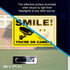 iSYFIX Smile You're on Camera Reflective Stickers for Business - 2 Pack 14x10 Inch - UV Protection, Fade Resistance