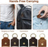 Jack&Chris Genuine Leather SD Card Holder Keychain, Anti-Shock Anti-Dust SD Card Case, Portable Camera Accessories