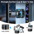 Ankndo Vacuum Suction Phone Holder-Vacuum Magnetic Phone Mount Suction Cup Car Phone Holder Suction Phone mount Use on