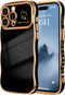 LCHULLE iPhone 15 Pro Max Case for Women, Cute Wave Frame with Love Heart Pattern, Shockproof Cover