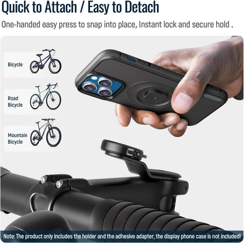 sincetop Bike Phone Mount - Universal Aluminum Handlebar Phone Holder for Mountain Road Bikes, Quick Attach/Release