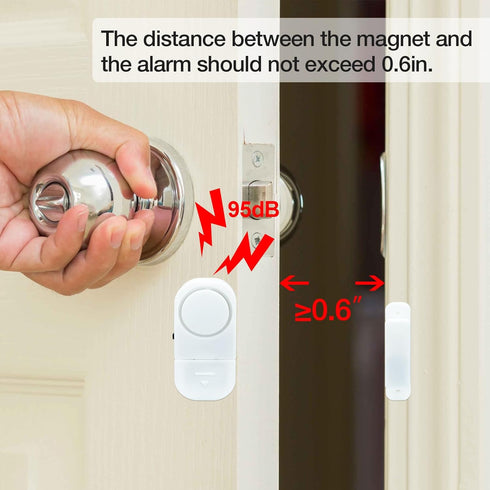 HIIXHC Door Window Alarm, 95DB Wireless Sensor Burglar Alarm for Kids Safety, 6 Pack