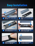 M.2 NVME SATA SSD Enclosure Adapter, V VCOM Tool-Free USB 3.2 Gen 2 for SSDs 2242 2260 2280 with UASP Trim