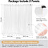 GUANSEN 10 8FT * White Pearl Tulle Double Layered Backdrop Curtain with Lights String and Lining Fabric for Wedding