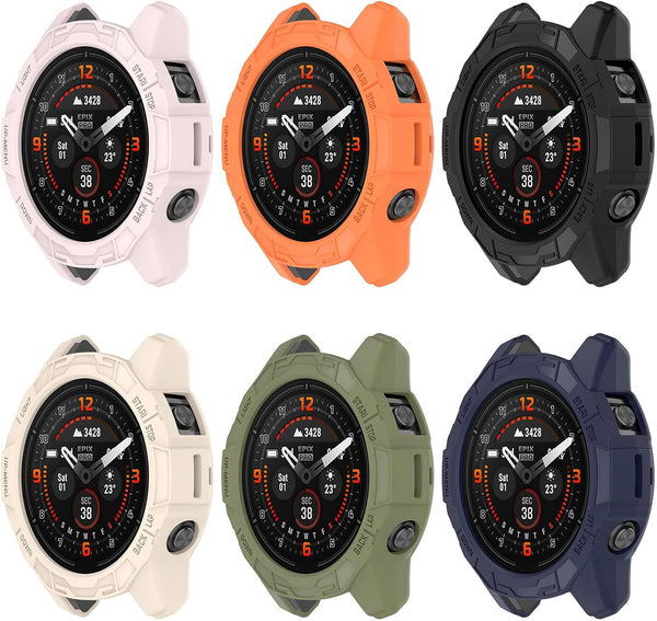 Protective Case for Garmin Fenix 7X/Fenix 7X Pro/EPIX Pro 51mm, TPU Anti-Scratch Frame for Smart Watch Accessories