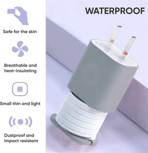365Home 2 in 1 Silicone Charger Protector with Cord Wrap, Compatible with 18W/20W Charger (2P-WG)