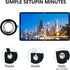 Projector Screen 100 Inch, 4K Movie Projector Screen 16:9 HD Foldable and Portable for Home, Party, Office