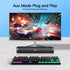 USB Computer Speakers with 3.5 mm Aux, Wired USB Powered SoundBar with Colorful LED Lights for Monitor, Laptop, Phone