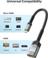 JSAUX Micro HDMI to HDMI Adapter 2Pack, Micro HDMI Male to HDMI Female Adapter Cable, 4K@60Hz HDR 3D 18Gbps, Compatible for Nikon Zfc/GoPro Hero 7/Raspberry Pi 4 /Sony A6000 Action Camera-Grey