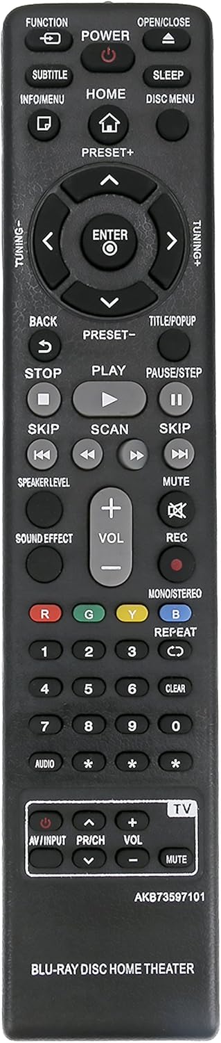 New AKB73597101 Remote for LG BH4120S S42S2-S S42S1-W BH4120 Blu-ray DVD Home Cinema System