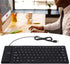 Roll-up Silicone Keyboard, Fully Sealed Silent Soft USB Wired Keyboard, 85 Keys Foldable Waterproof Flexible (Black)