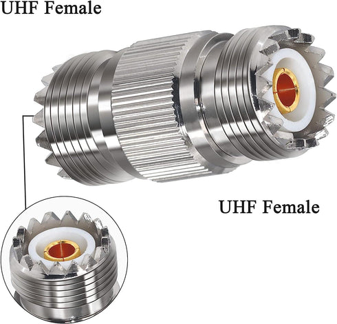 2PCS PL259 UHF Coax Adapter Cable Gender Changers, SO239 Coax Connector Female to Female for CB Radio