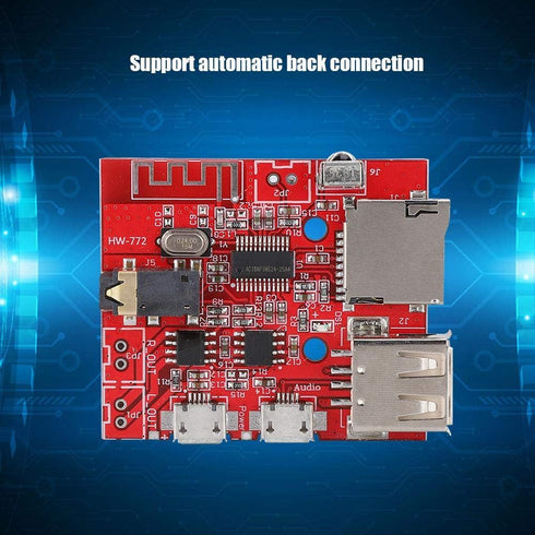 MP3 Decoder Board - Bluetooth MP3 Decoding Circuit Module with Remote Control, Supports USB/TF