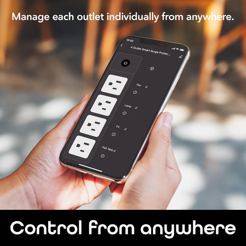 Geeni Smart Multi Outlet Plug, 4 Outlet Wall Plug Plus 2 USB Ports, Surge Protector with 6 Ft Cord, WiFi Control, Alexa