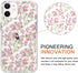 Zrutru 12/12 6.1",Aesthetic 12 Cute Flower Magnetic Phone Case for iPhone Pro Pink Floral Cases Girly Design Cover
