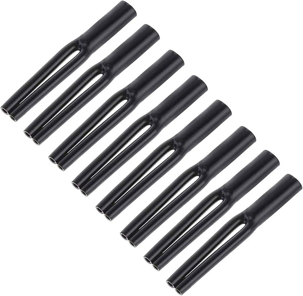 Cable Pants, Speaker Wire Pants Jacket Y Boot ( 9MM-2x 3.5MM 8PACK Black) for DIY Speaker Cables