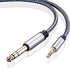 Tiierzon 1/8 to 1/4 Stereo Cable 6Ft, 6.35mm Male to 3.5mm Male TRS Bidirectional Audio Cable for Guitar, Speakers