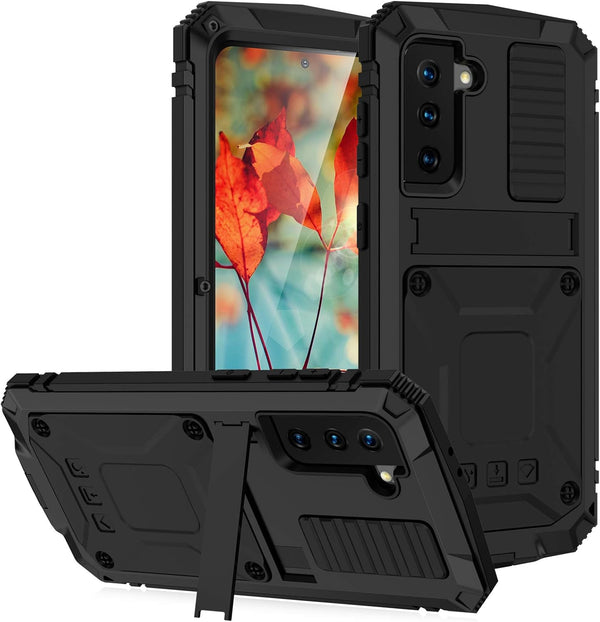 MIYI Waterproof Case for Samsung Galaxy S21 Plus/S21+ 5G, Heavy Duty Military Protector Cover, Black