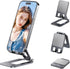 BONERUY Foldable Phone Stand, Compact Aluminum Mini Cell Phone Holder for Desk,Desktop Portable