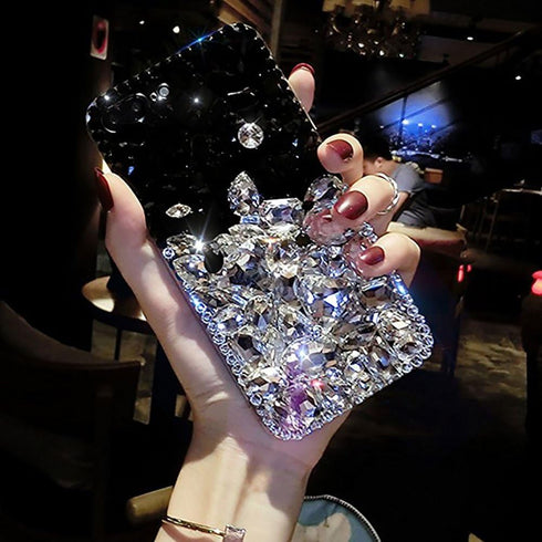 Bling Diamond Case for iPhone XR 6.1 inch - 3D Homemade Luxury Sparkle Crystal Rhinestone Shiny Glitter Full Clear