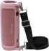LTGEM Silicone Protective Case for JBL Flip 6 Portable Bluetooth Speaker with Extra Carabiner and Strap - Pink (Case